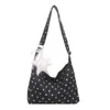 Bolso bandolera simple estilo coreano de estrella, nuevo para principios de primavera, bolso de gran capacidad con lunares para debajo del brazo, bolso de hombro casual versátil