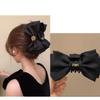 Moño Escape Princesa Pinza de Agarre Doble Cara Negro Pasador de Pelo de Alto Sentido Parte Trasera Cabeza Pinza de Tiburón Accesorios para el Cabello Sombrerería Venta al por Mayor