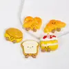 Fofo Desenho Animado Pão Água Alcalina Nó Croissant Pingente Divertido Chaveiro Pingente DIY Material Pequenos Acessórios Venda por Atacado