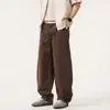Jeans de algodón puro estilo americano con dobladillo curvo para hombre, nuevo modelo otoño 2026, corte holgado, alta gama, elegantes y geniales, pantalones largos al por mayor