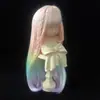 Peruca para Boneca BJD 6 Pontos 4 Pontos 3 Pontos Bebê Colorida Degradê Franja Completa Cabelo Longo Liso Adereços de Vestir Cabeça Falsa