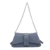 Estilo vintage, alta calidad, nueva colección de primavera 2026: bolso de hombro casual de moda, diseño simple, correa de cadena, adecuado para mujeres