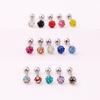 Moda coreana mancuerna de bola de diamantes completa de 3 mm acero de titanio aretes/clavo para hueso de la oreja para mujer al por mayor aretes transfronterizos de AliExpress