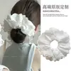 Fangyuan con encaje blanco anillo para el pelo de intestino grueso nueva banda de cuero sensación perezosa francesa anillo para el pelo de encaje retro