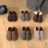 Zapatos de mula retro estilo japonés de suela gruesa de 5 cm para aumentar la altura, novedad otoño 2026 para personas perezosas