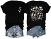 Camisetas Gráficas para Mujer 180G Transfronterizas Camisetas Casuales de Manga Corta(