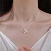 Collar de Perlas Nicho Lujo Entrada Plata Esterlina 925 Collar de Mujer de Alta Gama Cadena de Clavícula Simple Combinable Sin Color Producto Nuevo