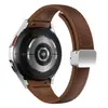 Para Samsung Galaxy watch6 correa de silicona y cuero para cintura pequeña con hebilla magnética correa de repuesto Watch5/4