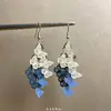 Brincos de Franja Borboleta Roxa Vintage, Design de Nicho de Alta Qualidade, Novo Estilo Chinês, Acessórios de Orelha Exquisitos e Únicos