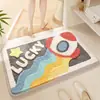 Tapete Decorativo de Chão com Desenho Animado Fofo de Imitação de Caxemira para Sala de Estar, Tapete de Quarto Macio, Resistente à Sujeira e Amigo da Pele