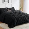 Capa de Edredom Roupa de Cama Capa de Edredom para Cama de Casal com Fronha Lençol Macio Fronha Touca de Cama para Todas as Estações