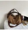 Versão Coreana Bolsa Tote de Nicho Ins para Mulheres, Bolsa de Ombro Retrô Tendência Estilo Preguiçoso, Bolsa Transversal Simples e Elegante