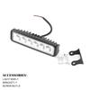 Luz de tira de trabalho de veículo off-road 18W 6 contas LED carro motocicleta holofote 12V