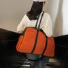 Bolsa feminina 2025 nova moda contraste cor costura vintage lona grande capacidade bolsa tote portátil ombro axila bolsa
