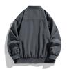 Jaqueta de couro masculina outono e inverno nova moda costura cor contrastante jaqueta de couro americana jaqueta de couro casual bonito terno de beisebol