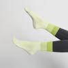 Calcetines de Cinco Dedos hasta la Pantorrilla con Bloques de Color, Calcetines de Yoga con Agarre Antideslizante, Calcetines Finos de Algodón hasta la Media Pantorrilla para Mujer, Deportes de Interior y Aeróbicos