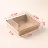 Caja de Empaque para Postres, Caja Personalizada para Repostería, Carne Deshebrada para Sándwich, Caja de Plástico y Papel Beckham Snow Mei Niang, Caja Transparente para Pastel de Mousse