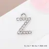 Acessórios de Pingente de Letra com Strass Cruzado Europeu e Americano Moda Elegante Versátil Pingente de Liga Material para Acessórios de Joias DIY