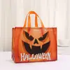 Bolsas de Halloween Prontas, Sacolas de Compras de Abóbora Estéreo Impressas em Cores Prensadas a Quente, Sacolas Não Tecidas Trançadas Laminadas