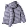 Jaqueta leve de veludo acolchoada de algodão masculina, gola curta com capuz, jaqueta casual leve acolchoada de algodão, tamanho grande, roupas masculinas