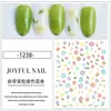 Pegatinas para arte de uñas flor melocotón calcomanías nuevo verano Margarita flor de melocotón fresa pegatinas con pegamento pegatinas para uñas