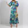 Novedades Primavera 2026 Ropa de Mujer Transfronteriza Europea y Americana Vestidos Moda Cintura ceñida Ajustados Estampados Plisados Faldas Largas
