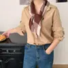 Bufanda Larga de Seda para Mujer 2025 Nueva Moda de Invierno Versátil Cálida Decorativa Bufanda de Cuello de Gama Alta Venta al por Mayor
