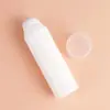 Botella Blanca de Vacío para Loción 50ml Material de PP Sin Tubo, Tipo Pulsador Portátil de Viaje Dispensador de Muestra para Producto de Cuidado de la Piel