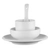 Juego de Tazón y Plato de Cerámica Blanco Puro Cuchara Taza Tazón para Arroz Plato Restaurante Hotel Juego de Cuatro Piezas Fabricante Venta al por Mayor Punto