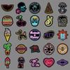 100 pegatinas de neón con grafiti para hacer tú mismo, para equipaje, portátil, refrigerador, comercio exterior, decorativas.