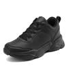 Zapatos de Cuero para Mujer Primavera y Otoño Nuevos Zapatos de Cocina Zapatos de Trabajo Negros Impermeables Antideslizantes Zapatos Deportivos Casuales para Mujer
