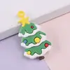 Llavero Creativo de Santa Claus, Árbol de Navidad, Reno, Dibujos Animados Lindos de Goma Suave PVC Colgante para Bolso Regalos Promocionales