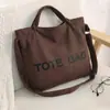 Bolso de Mano de Lona Casual Estilo Perezoso con Estampado de Letras Estilo Coreano de Gran Capacidad para Mujer Bolso de Hombro para Mujer