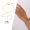 Azúcar Diseño Europeo y Americano Xiaomi Cadena de Cuentas Pulsera de Dedo Acero Titanio Chapado en Oro 18K Pulsera Cadena de Cuentas para Mujeres