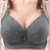 Sujetador de mujer transfronterizo nuevo de talla grande, sin aros, cómodo, transpirable y de soporte con un diseño de copa fina, suave y no magnético, perfecto para figuras más voluminosas