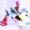 Sombrero Blanco Pequeño con Borla de Terciopelo Coreano Multicolor Accesorios para la Cabeza Colgante para Llavero Accesorios de Joyería de Cuero Colgante