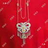 Joyería de Plata Yi de Daliangshan Sichuan Plata Mate Tradicional Étnica para Mujer Placa de Nombre Collar Performance Especial Danza Retro