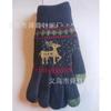 Guantes de Punto Fino de Suministro Directo de Fábrica, Doble Capa, Compatibles con Pantalla Táctil, con Patrón Jacquard de Ciervo, Guantes Cálidos de Invierno con Forro de Felpa
