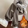 Pantalones deportivos informales con forro polar para hombre, pantalones holgados de comercio exterior americano, para otoño e invierno, transfronterizos