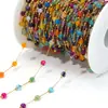 Cadena de Cuentas de Colores de Acero Inoxidable Cadena Turquesa Cadena de Cuentas Bohemia Accesorios para Joyería de Collares y Pulseras DIY Venta al por Mayor