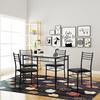 Mesa y sillas de comedor Amazon modernas simples Mini pequeñas para el hogar Mesa y sillas de comedor combinadas de hierro y madera simple de lujo ligero