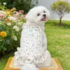 Faldas para Mascotas Verano Ropa para Perros y Gatos Suministros Delgada Transpirable Venta al por Mayor Ropa Transfronteriza Floral con Volantes Falda de Princesa