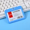 Porta Credencial Transparente de Doble Cara Tarjeta de Acceso de Fábrica Tarjeta Escolar de Estudiante Tarjeta de Comedor Insignia de Trabajo Insignia