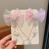 Coleção Primavera 2026 Estilo Chinês Laço de Princesa Franja Presilha de Cabelo Acessórios de Cabelo para Meninas Adorno de Cabeça Hanfu Presilhas de Cabelo Estilo Chinês para Crianças