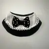 Bandana de mezclilla azul oscuro para gato con cuello de muñeca, ribete de encaje, bufanda rayada para perro, accesorio para mascotas transfronterizo, venta al por mayor