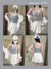 Primavera e Verão Colar Quadrado Sling Belas Costas Wide Shoulder Vest Cinto Feminino Peito Pad One-piece Cup Inner Top Outer Wearing Tube Top Underwear