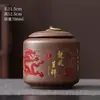 Lata de Té Retro Cerámica Hogareña Lata Sellada Lata de Té Arena Púrpura Pu'Er Sellado Medio Caja de Té de Almacenamiento para el Hogar
