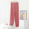 Pantalones de modal tipo linterna para mujer, primavera y verano, finos, holgados, casuales, deportivos, con puño, a prueba de mosquitos, pantalones para práctica de yoga y danza