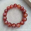 Pulseira de Contas de Ágata Vermelha Natural Estilo Antigo para Mulheres no Ano do Zodíaco, Pulseira de Contas Multi-Voltas DIY Estilo Igual ao de Zhao Lusi Venda por Atacado