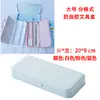Caja de papelería con pegamento en crema material de papelería plástico casero bricolaje material para caja de lápices accesorios manual tapa abatible translúcido